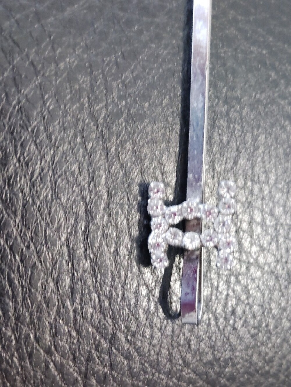 CHANEL Silver Rhinestone 'CC' Hair Pin - Picture 2 of 5